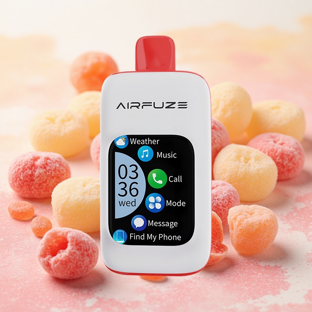 AirFuze Smart 30000 Puffs Disposable Pod Kiselkasta Sočna Gumi Serbia vapes 50x25x1049mm 5 Никотин 900mAh Type-C
