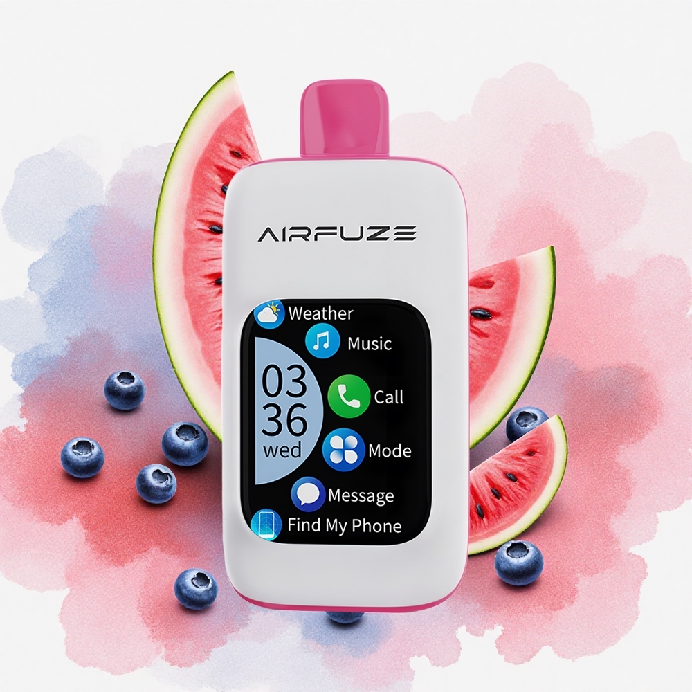 AirFuze Smart 30000 Puffs Једнократни Вапе Borovnica Lubenica Serbia vapes 5 Никотин 900mAh Type-C