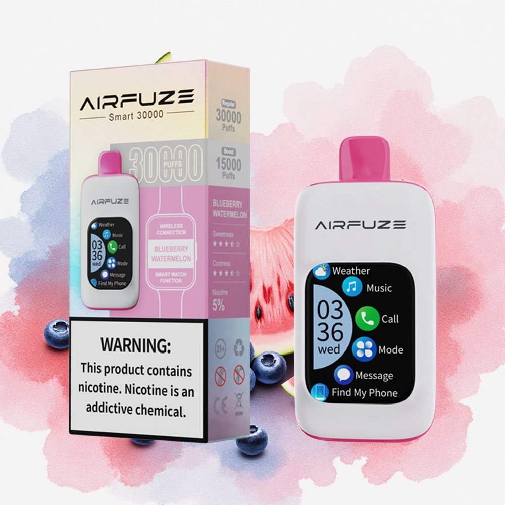 AirFuze Smart 30000 Puffs Једнократни Вапе Borovnica Lubenica Serbia vapes 5 Никотин 900mAh Type-C