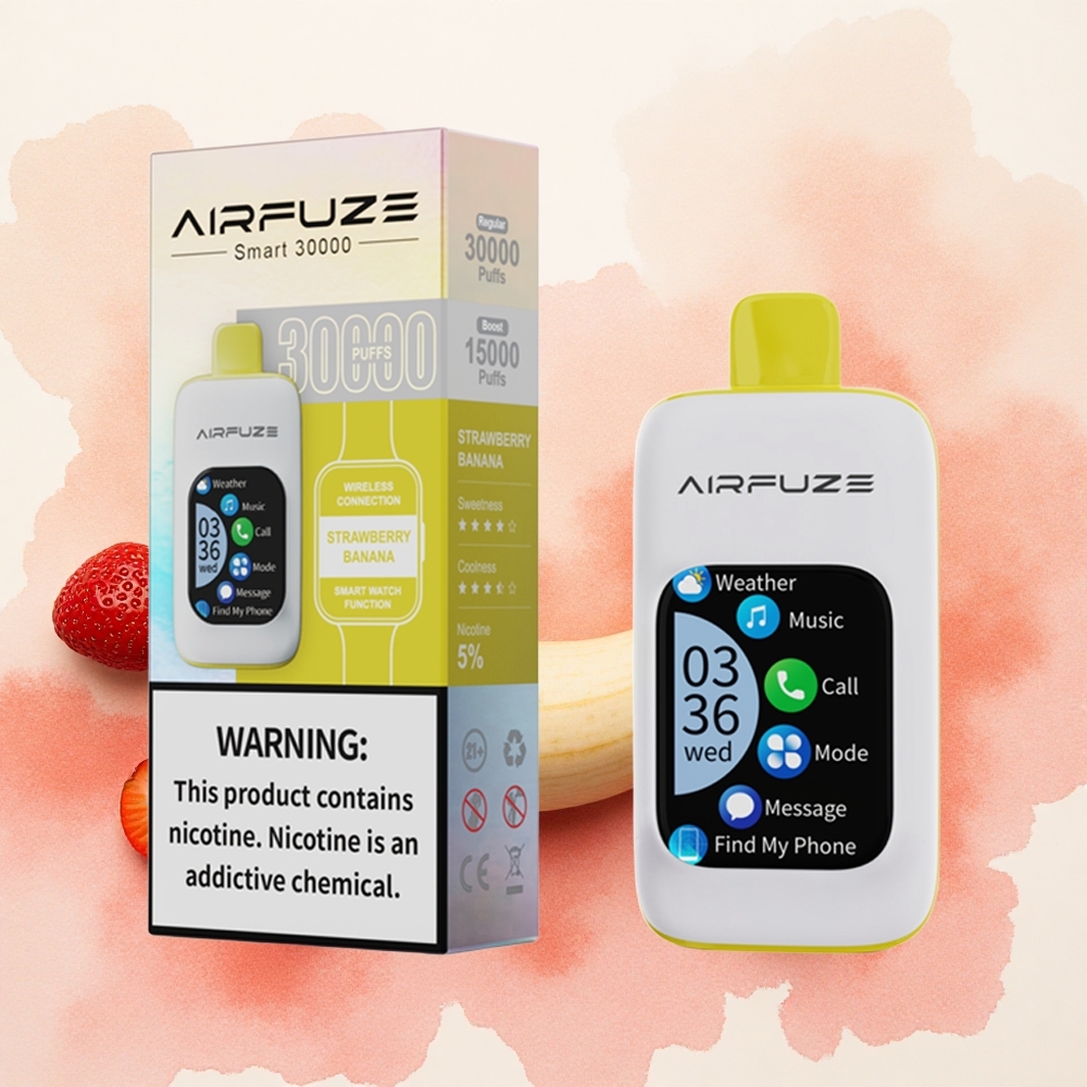 AirFuze Smart 30000 Puffs Једнократни Вапе Jagoda Banana Serbia vapes TFT ekran