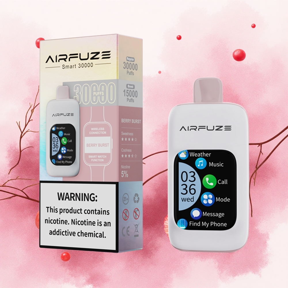 AirFuze Smart 30000 Puffs Једнократни Вапе Jagoda Eksplozija Serbia vapes TFT touch screen 900mAh Type-C