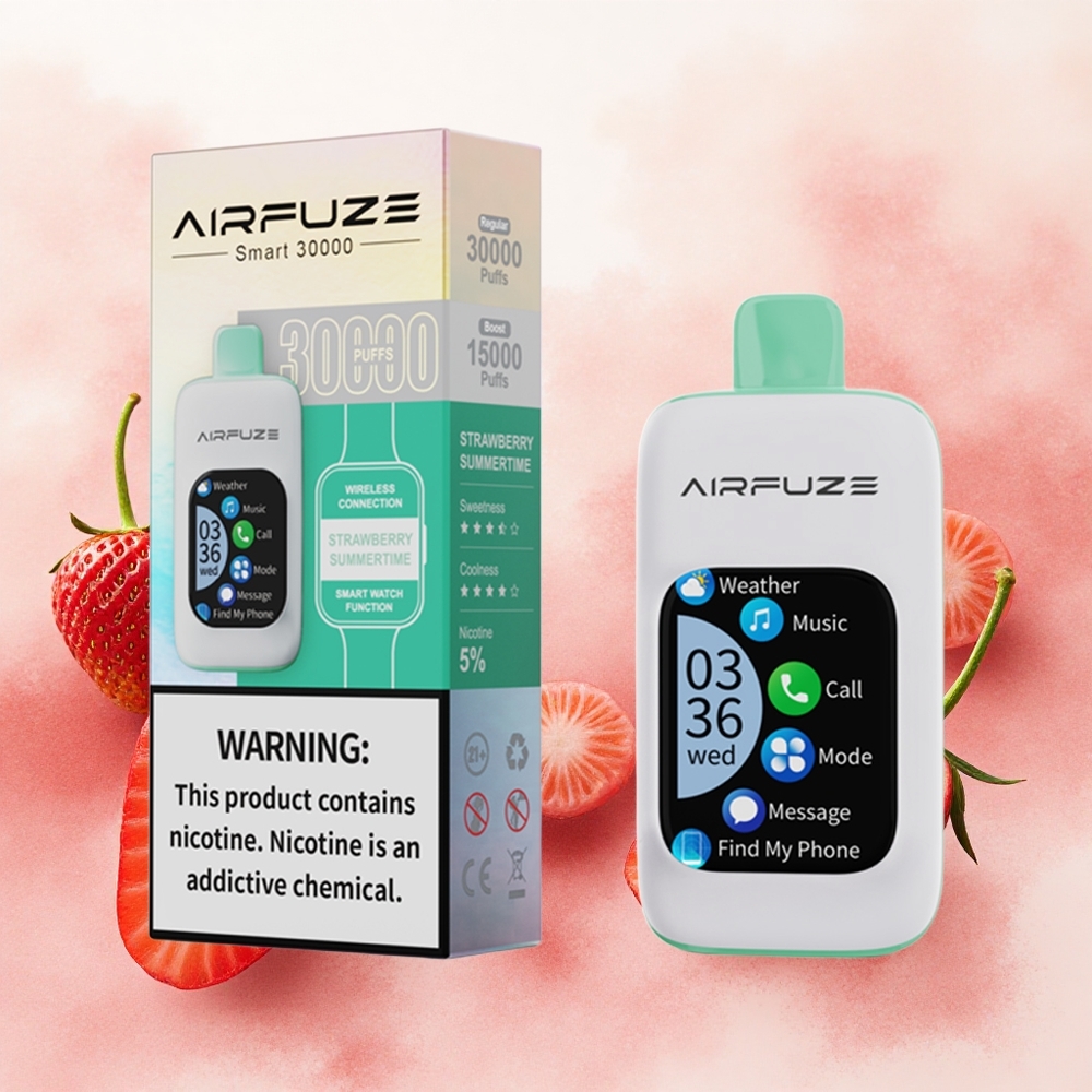AirFuze Smart 30000 Puffs Једнократни Вапе Jagoda Letnja Sezona Serbia vapes 900mAh Type-C