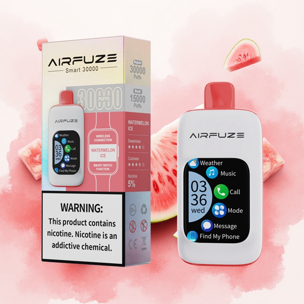 AirFuze Smart 30000 Puffs Једнократни Вапе Lubenica Led Serbia vapes 5 Никотин 900mAh Type-C