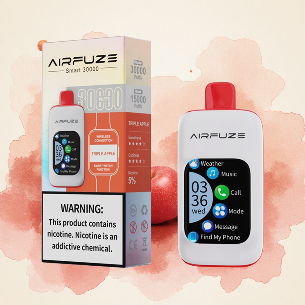 AirFuze Smart 30000 Puffs Једнократни Вапе Trojna Jabuka Serbia vapes 900mAh Type-C
