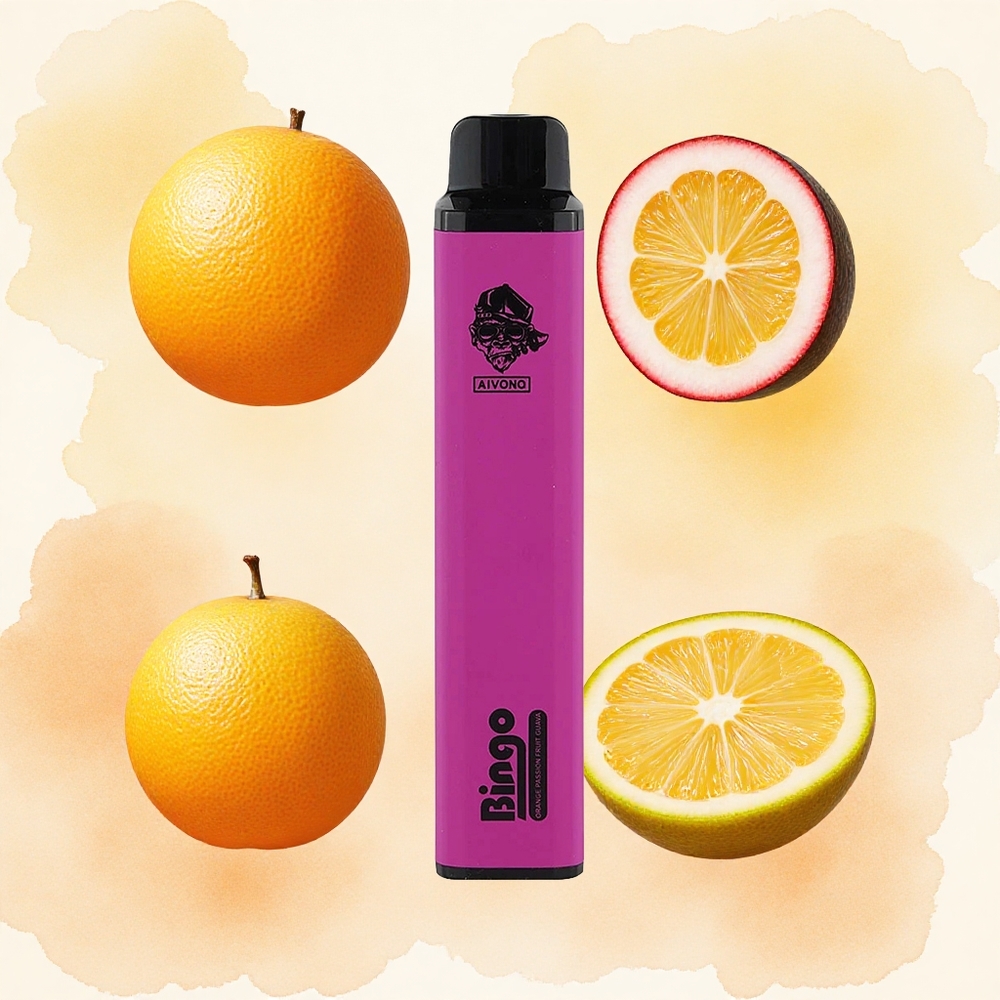 Aivono AIM BINGO 4000 Puffs Narandža Pasija Guava Serbia vapes 21 123mm 1000mAh 10mL 36-42V 1008W 0 2 5 Никотин