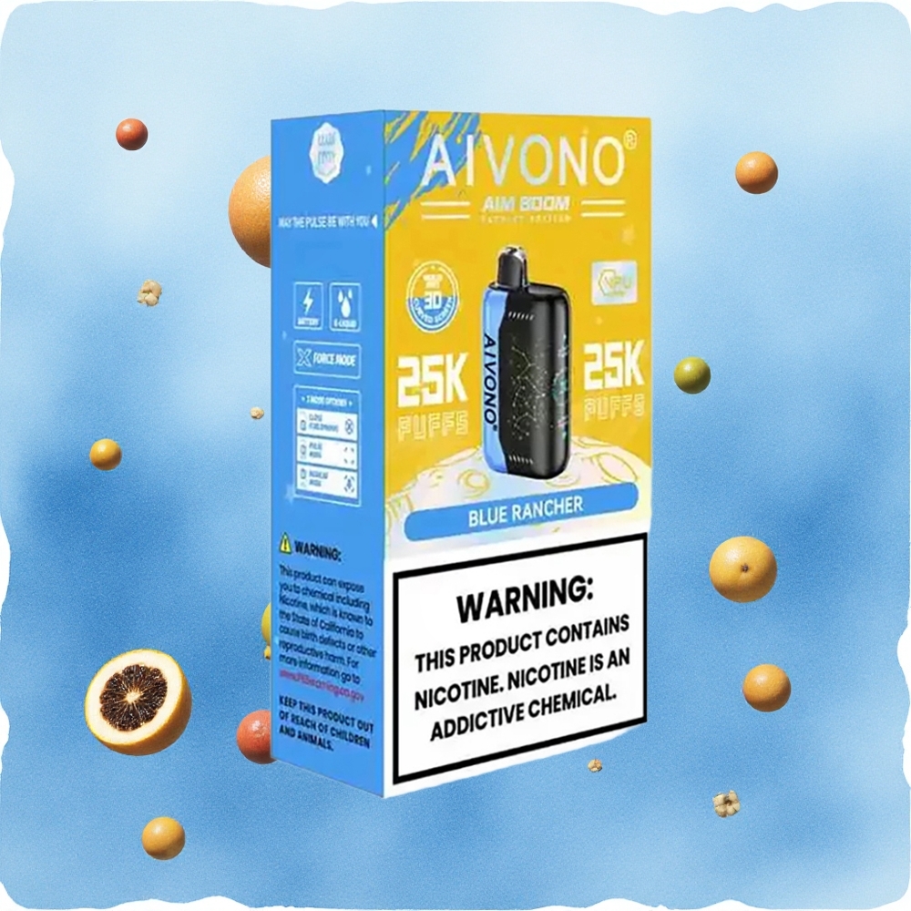 Aivono AIM BOOM 25000 Puffs Plavi Rancher Serbia vapes 28ml 650mAh Type-C