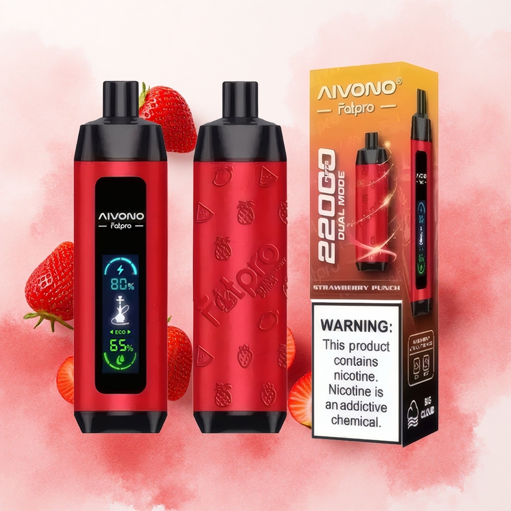 Aivono AIM FATPRO 22000 Puffs Jagoda Punč Serbia vapes 28мл Е-течност 10 aroma 600mAh