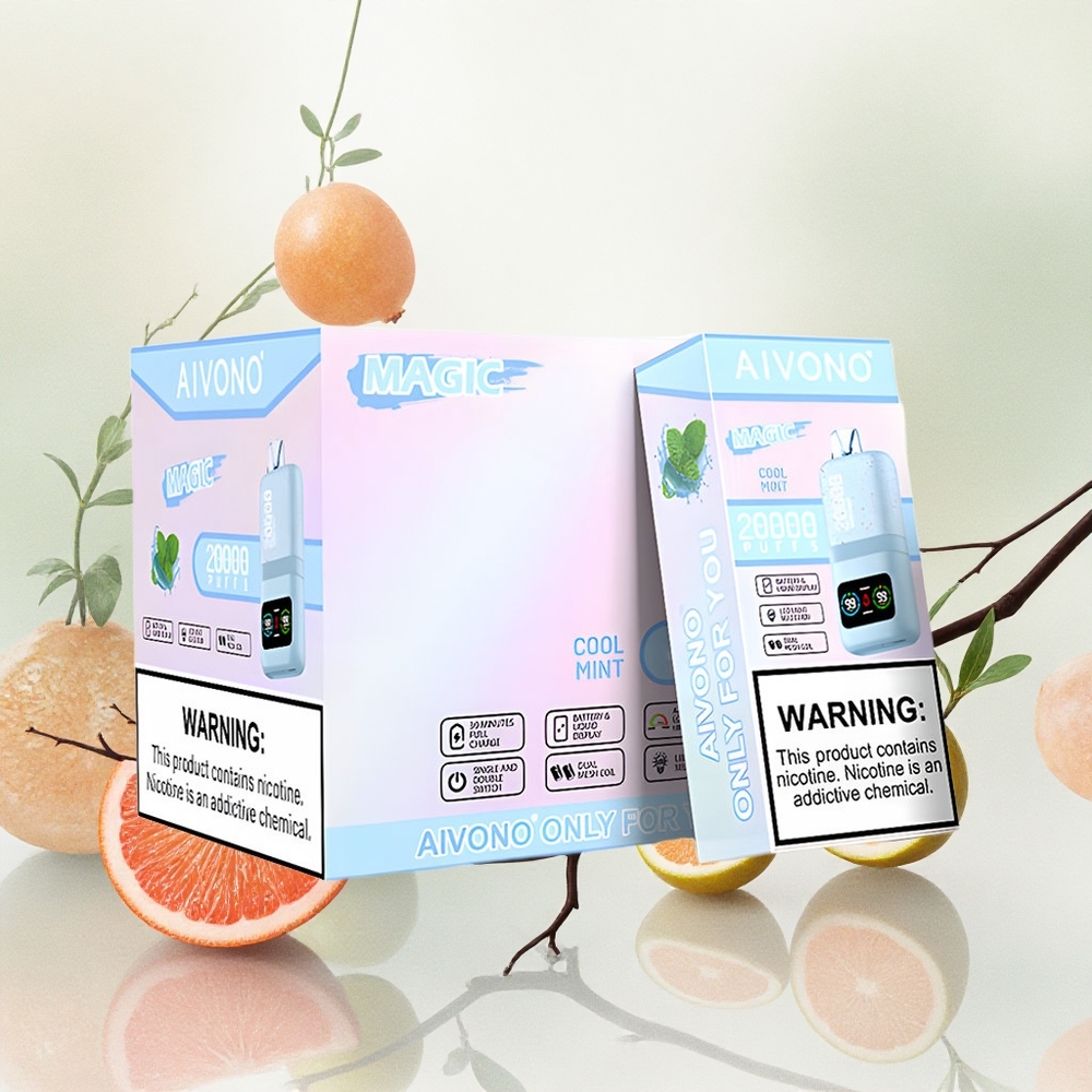 Aivono AIM MAGIC 20000 Puffs Cool menta Serbia vapes 26ml Дуал Месх Цоилс LCD Type-C 600mAh