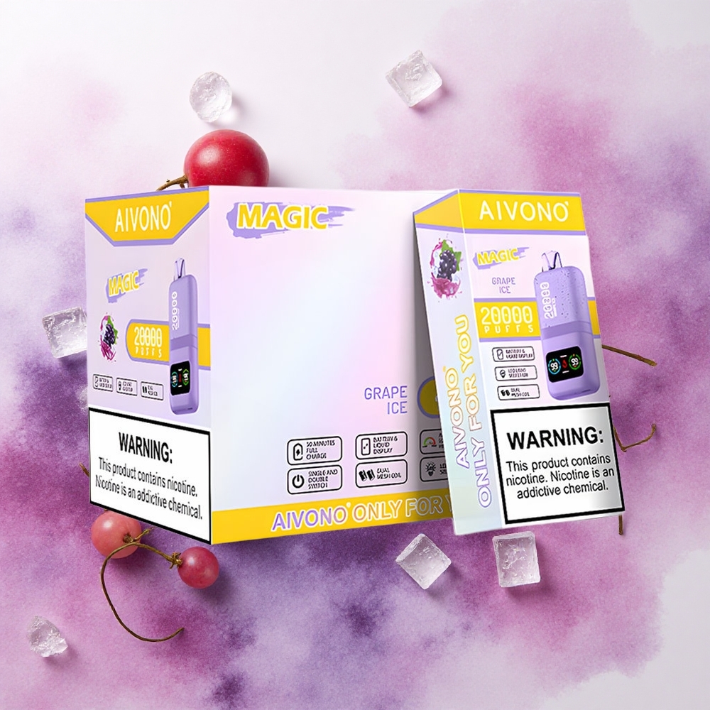 Aivono AIM MAGIC 20000 Puffs Groždani Led Serbia vapes Дуал Месх Цоилс LCD Type-C 600mAh