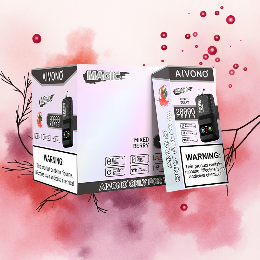 Aivono AIM MAGIC 20000 Puffs Mešano jagoda Serbia vapes 26ml Дуал Месх Цоилс LCD