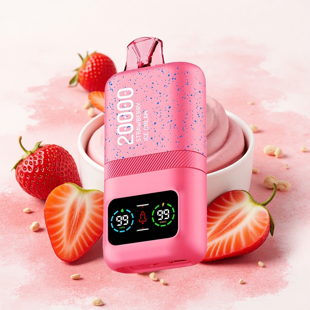 Aivono AIM MAGIC 20000 Puffs jagoda sladoled Serbia vapes Дуал Месх Цоилс LCD Type-C 600mAh