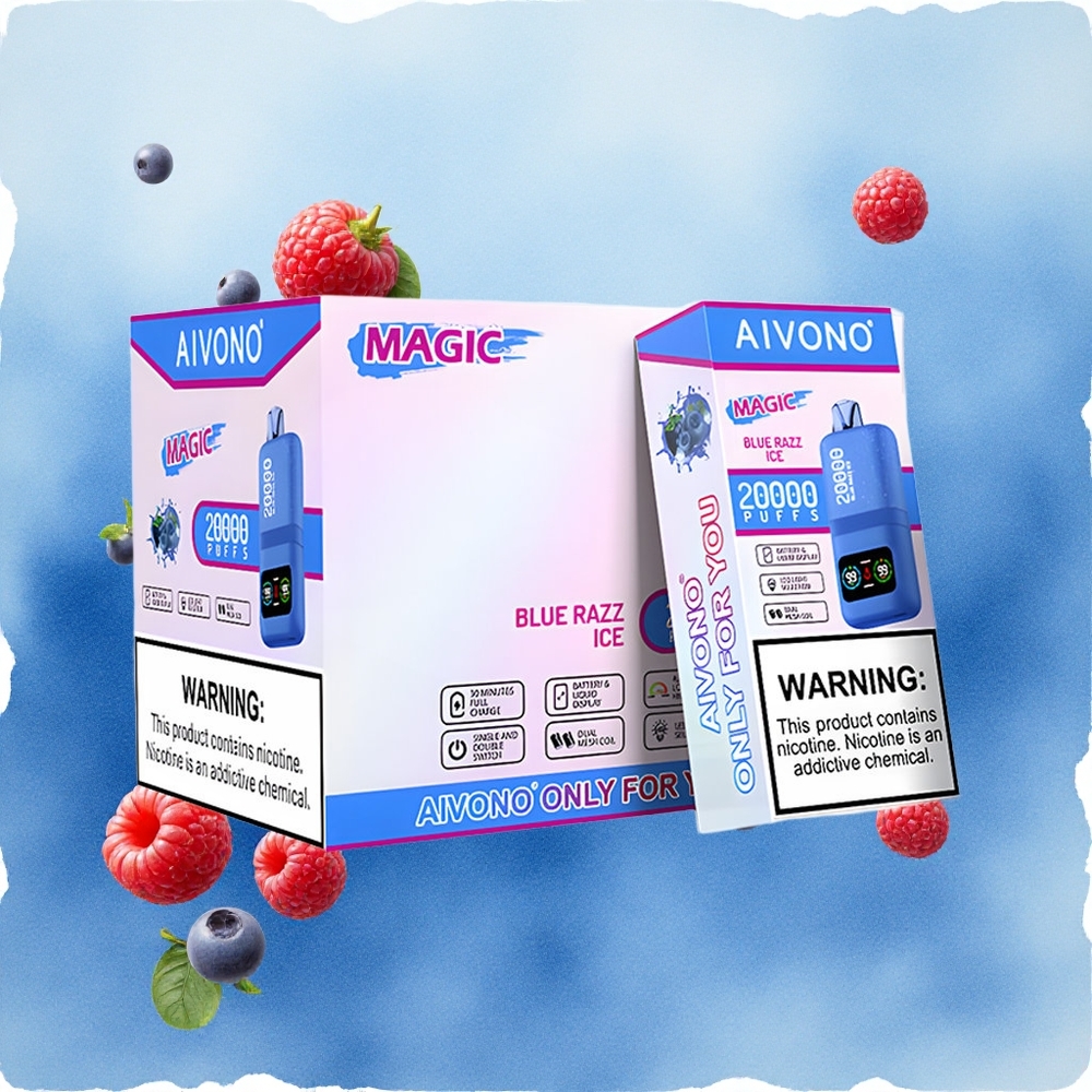Aivono AIM MAGIC 20000 Puffs Дуал Месх Цоилс Plava malina led Serbia vapes 26ml 600mAh