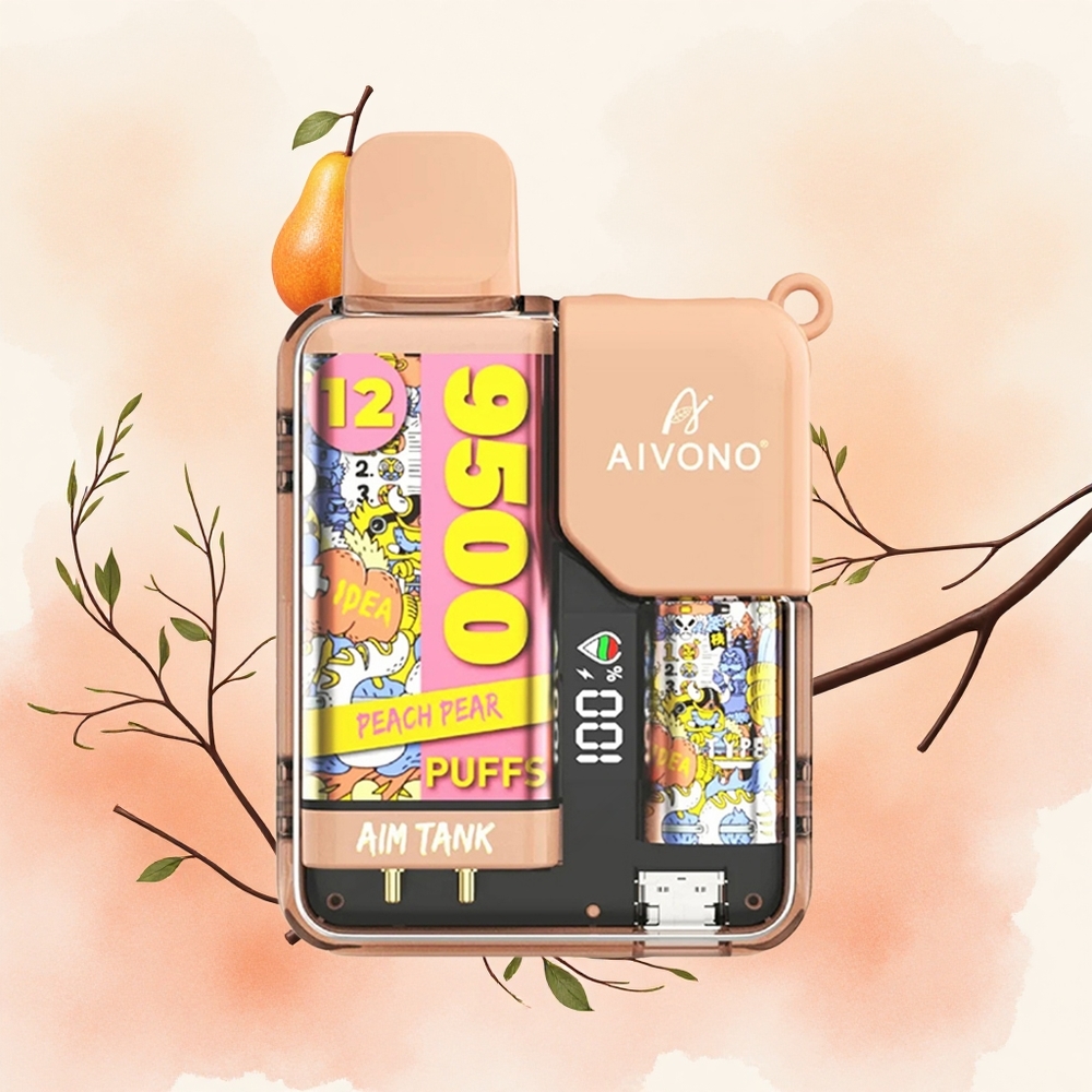Aivono AIM-TANK 9500 Puffs Brestika Kruška Serbia vapes 18ml 650mAh LCD 0-5 12ohm