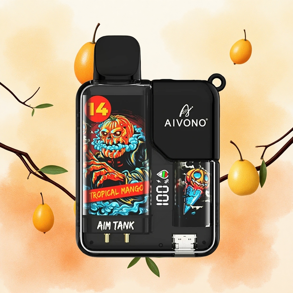 Aivono AIM-TANK 9500 Puffs Tropski Mango 18ml Kapacitet Tekućine 650mAh батерија 0 2 3 5 Никотин Serbia vapes
