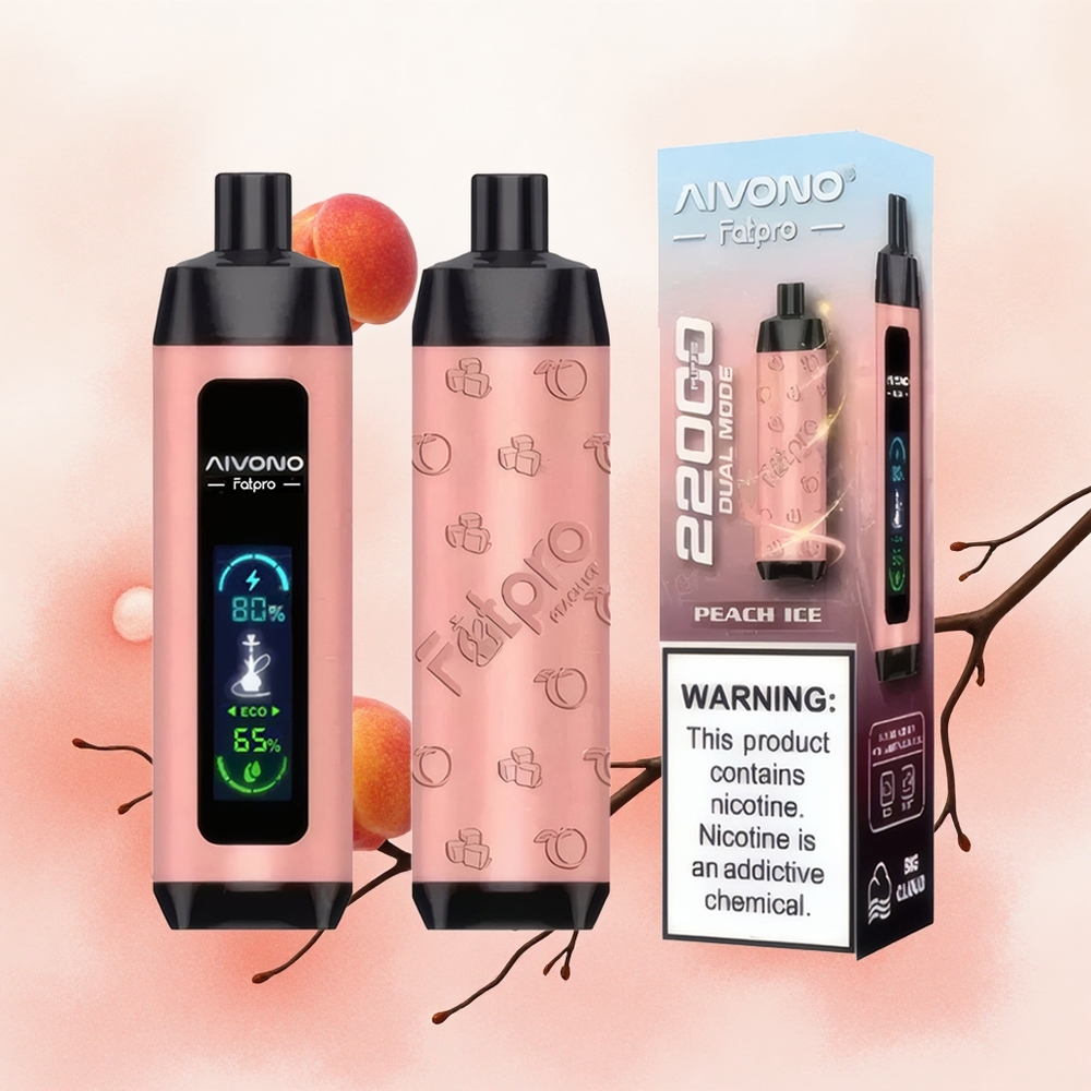 Aivono Aim Fatpro 22000 Puffs Brisljivi Vape Breskva Led Serbia vapes 28ml 600mAh Dual Modes 10 Aroma