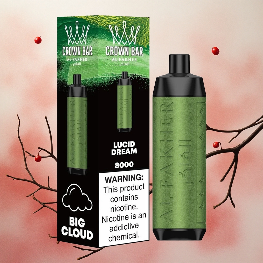 Al Fakher Crown Bar 8000 Kristal Једнократни Вапе Lucid Snova Serbia vapes 600mAh 18ml 5mg Никотин