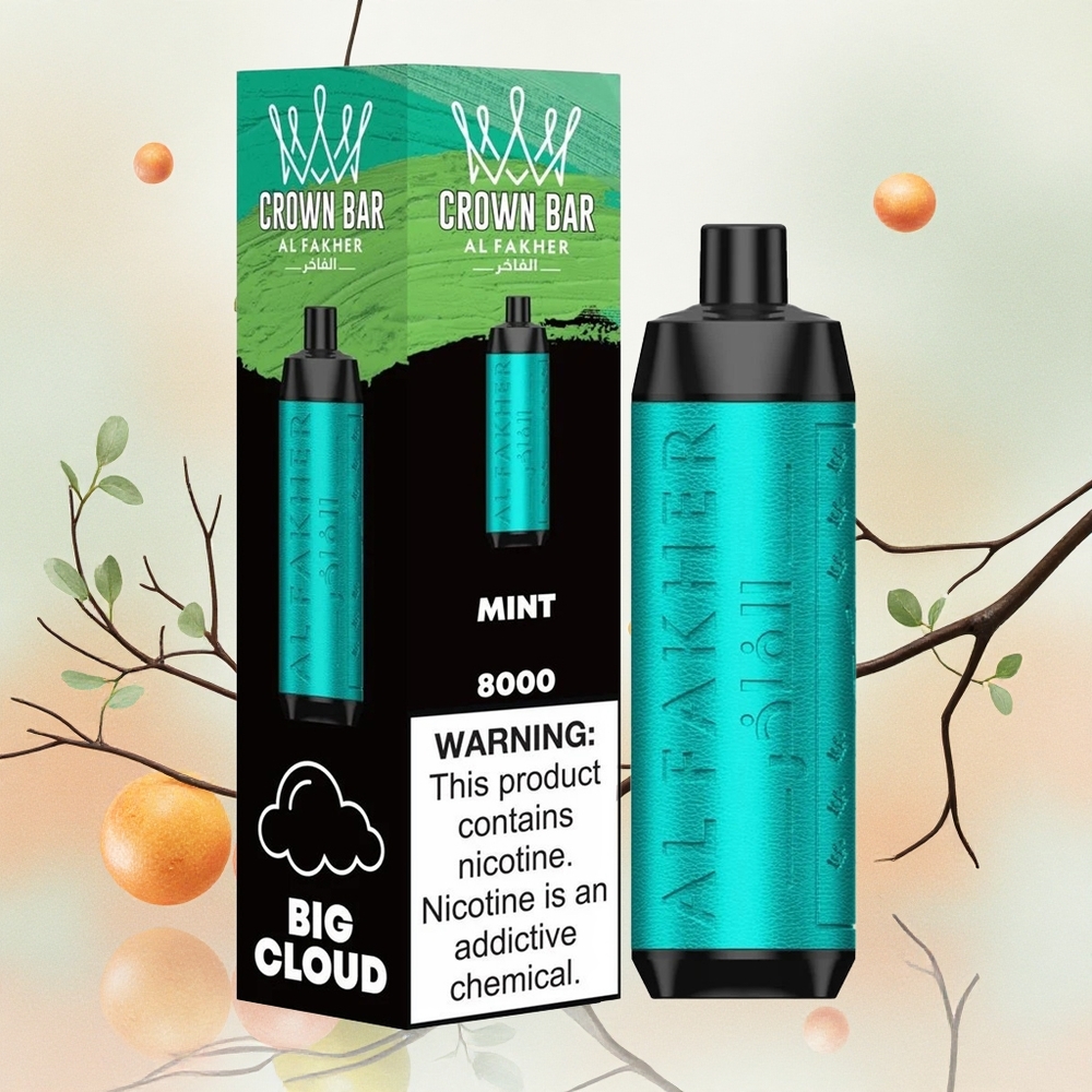 Al Fakher Crown Bar 8000 Kristal Једнократни Вапе Mint Serbia vapes 600mAh 18ml
