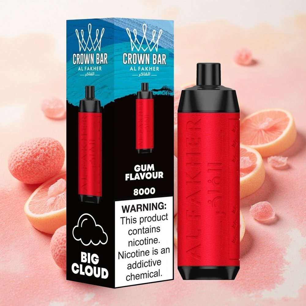 Al Fakher Crown Bar 8000 Kristal Једнократни Вапе Ukus Žvakaće Gumice Serbia vapes 18ml 5mg Никотин