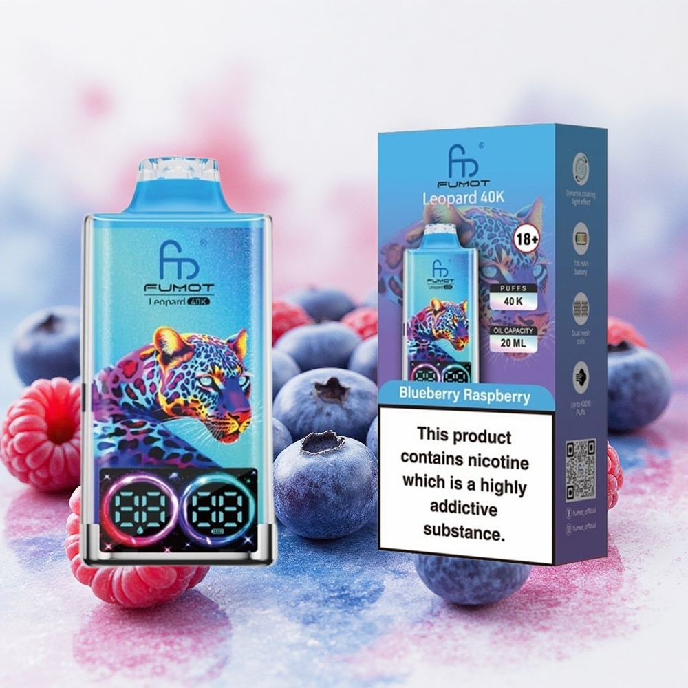 Fumot Leopard 40K Puffs Једнократни Вапе Borovnica Malina Serbia vapes 700mAh Дуал Месх Цоилс Type-C