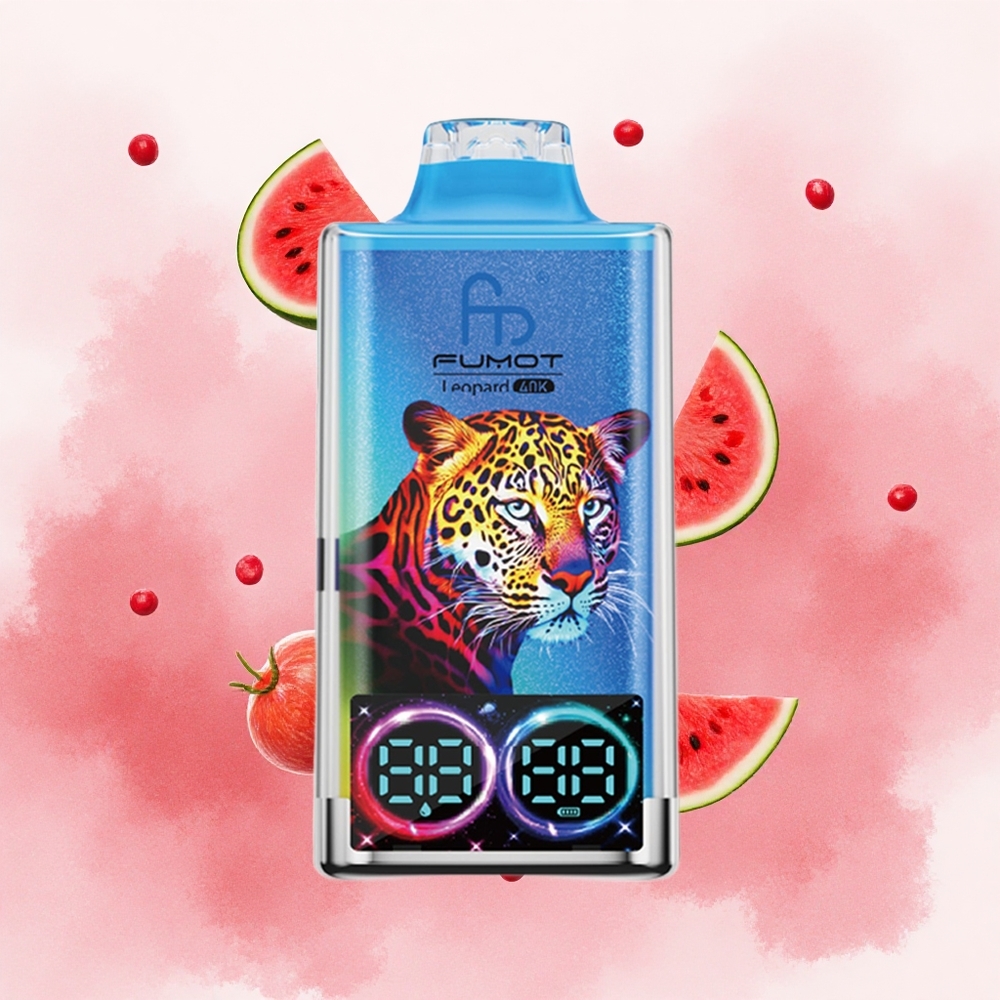 Fumot Leopard 40K Puffs Једнократни Вапе Lubenica Bubam Gum Serbia vapes 700mAh Дуал Месх Цоилс Type-C