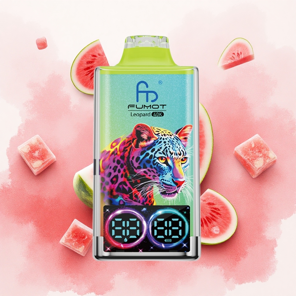 Fumot Leopard 40K Puffs Једнократни Вапе Lubenica Led Serbia vapes Дуал Месх Цоилс 700mAh Type-C