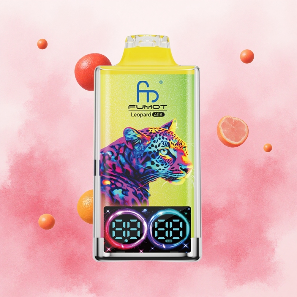 Fumot Leopard 40K Puffs Једнократни Вапе Roze Limunada Serbia vapes Дуал Месх Цоилс 700mAh Type-C