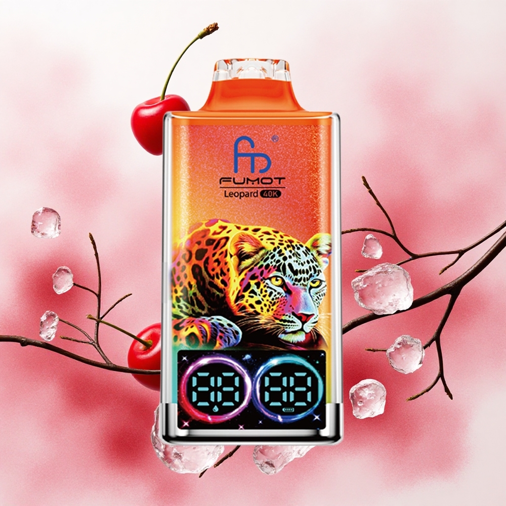 Fumot Leopard 40K Puffs Једнократни Вапе Trešnja Led Serbia vapes 700mAh Дуал Месх Цоилс Type-C Digital Display