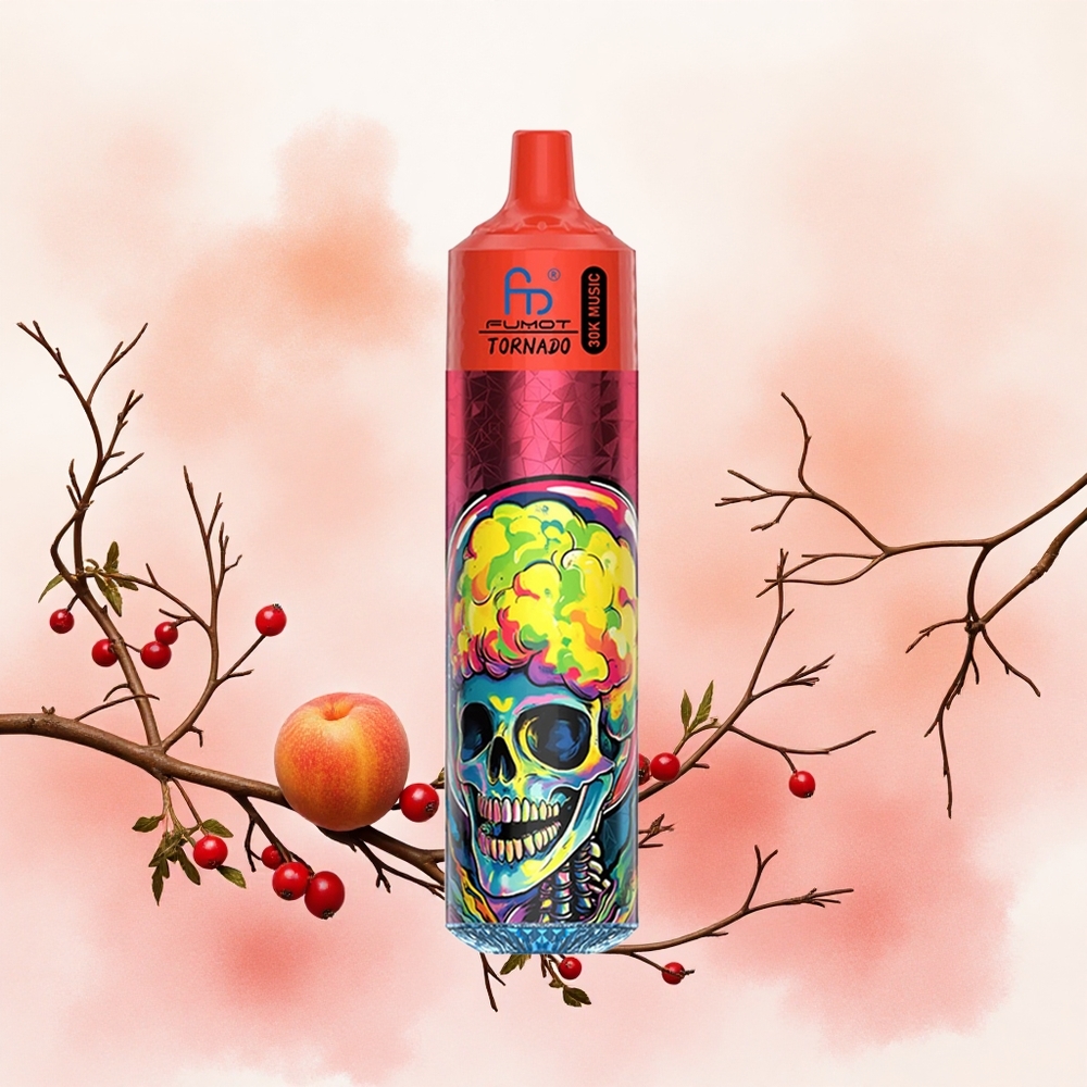 Fumot RandM Tornado 30000 Puffs Breskva Bobice Serbia vapes 30mL 25 Никотин 600mAh LED