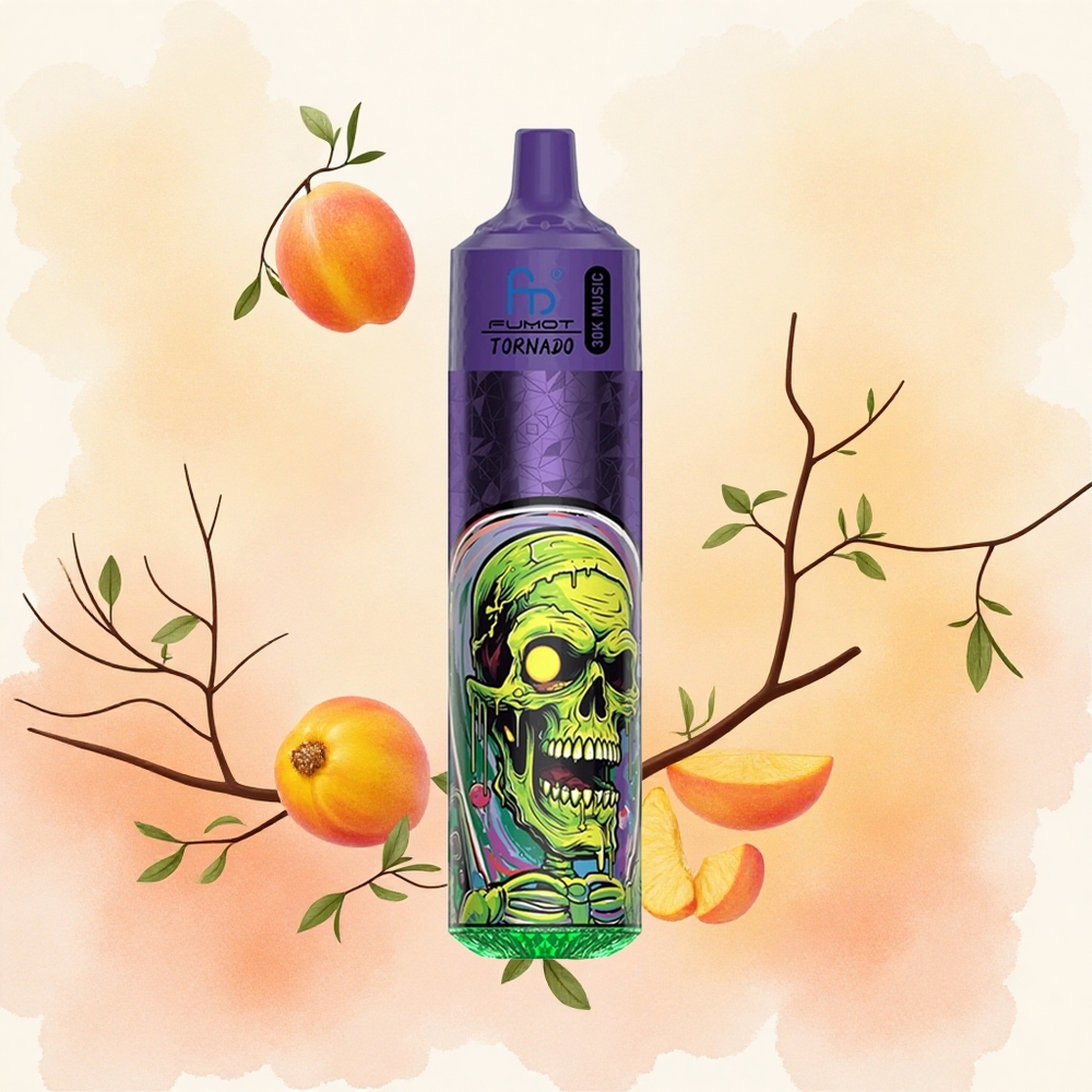 Fumot RandM Tornado 30000 Puffs Breskva Mango Ananas Serbia vapes 30mL 25 Никотин 10 Ohm 600mAh LED