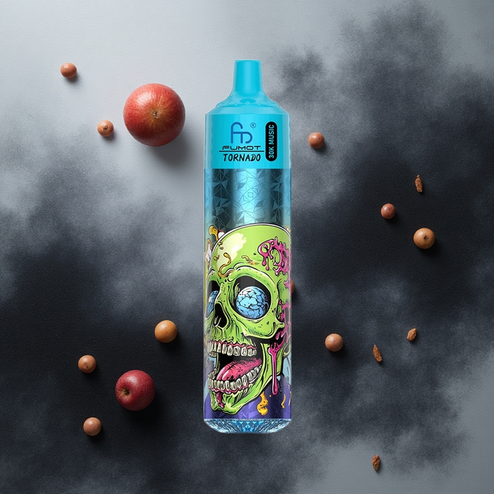 Fumot RandM Tornado 30000 Puffs Crni Led (Black Ice) Serbia vapes 30mL 25 Никотин 600mAh LED