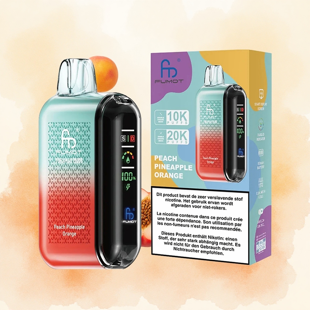 Fumot Tornado 20000 Puffs Breskva Ananas Narandža Serbia vapes Дуал Месх Цоил