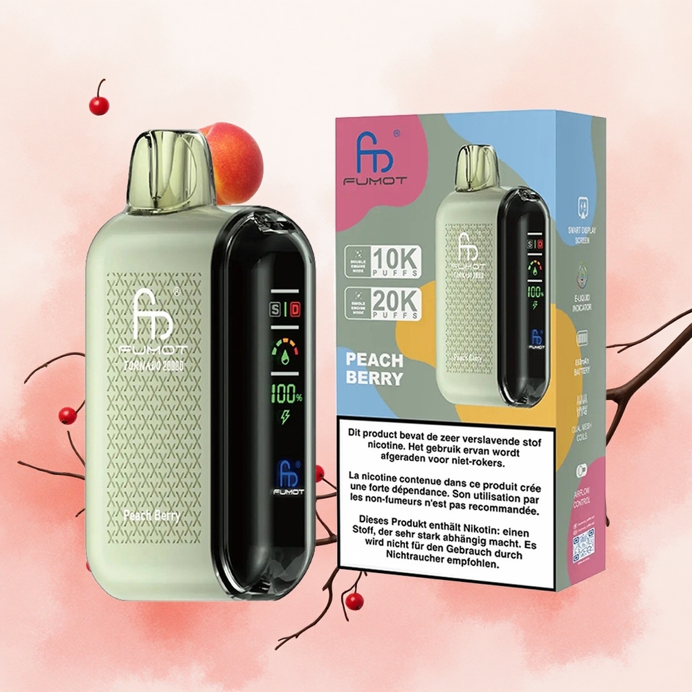 Fumot Tornado 20000 Puffs Brestika Jagoda Serbia vapes Дуал Месх Цоил