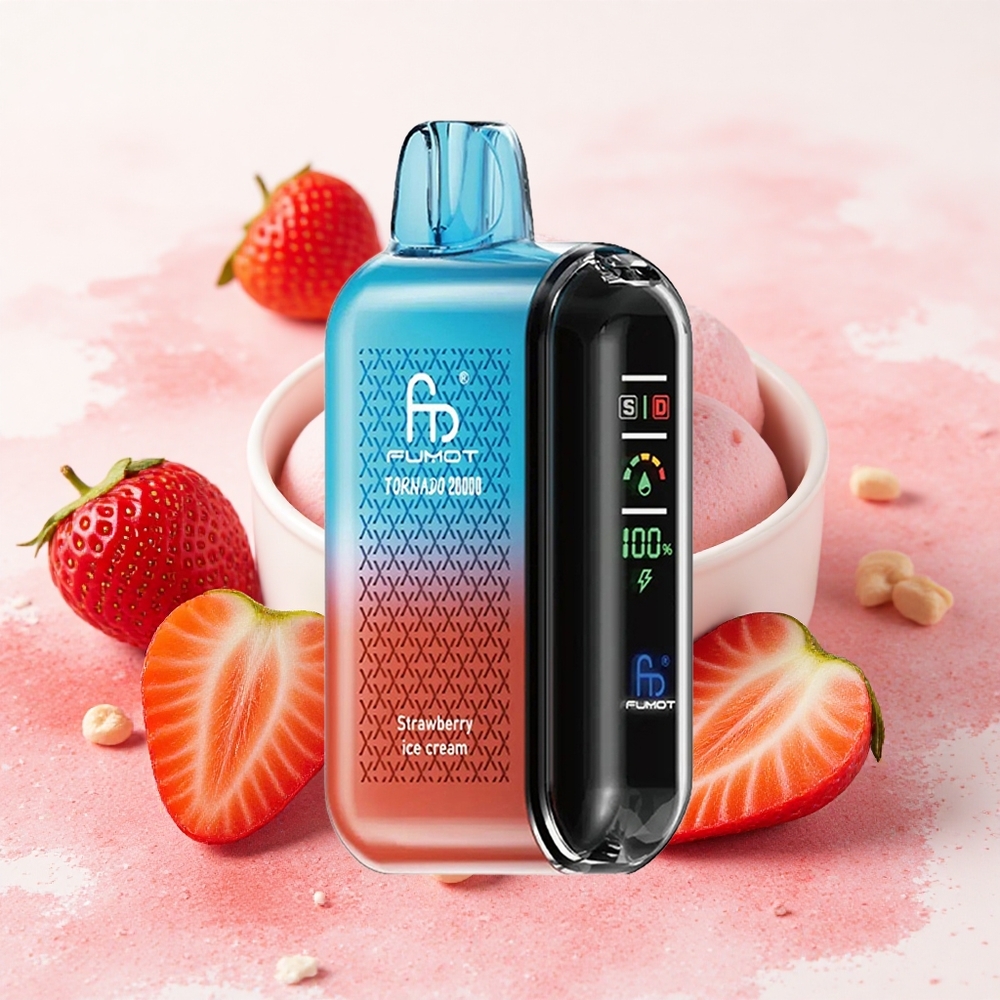 Fumot Tornado 20000 Puffs Jagoda Sladoled Serbia vapes Дуал Месх Цоил 20ml
