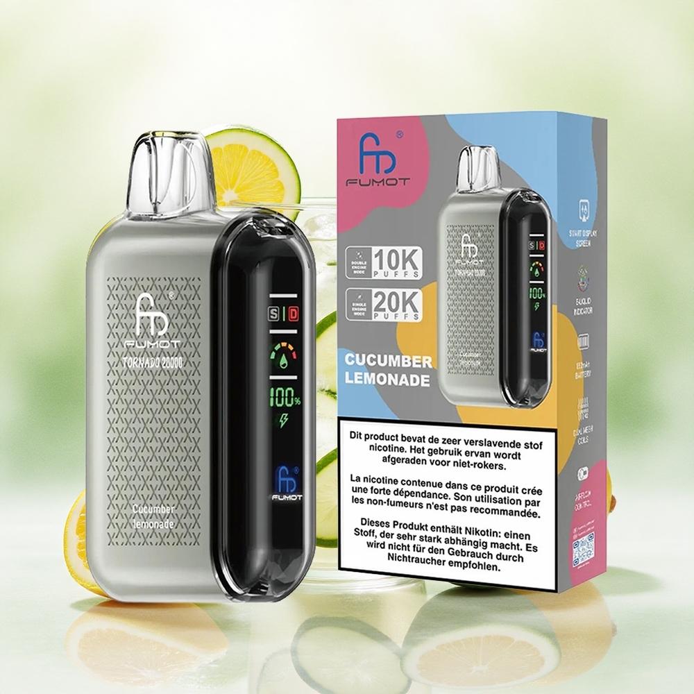 Fumot Tornado 20000 Puffs Krastavac Limunada Serbia vapes Дуал Месх Цоил