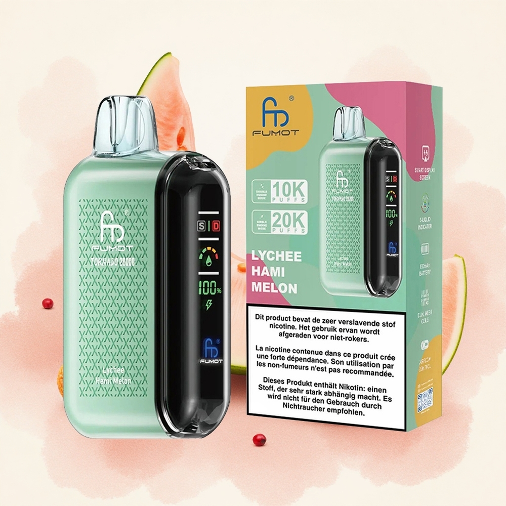 Fumot Tornado 20000 Puffs Liči Hami Dinja Serbia vapes Дуал Месх Цоил 20ml 850mAh