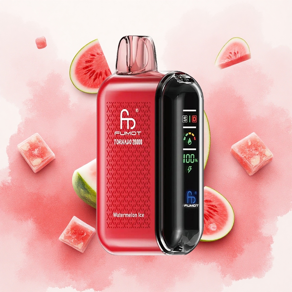 Fumot Tornado 20000 Puffs Lubenica Led Serbia vapes Дуал Месх Цоил