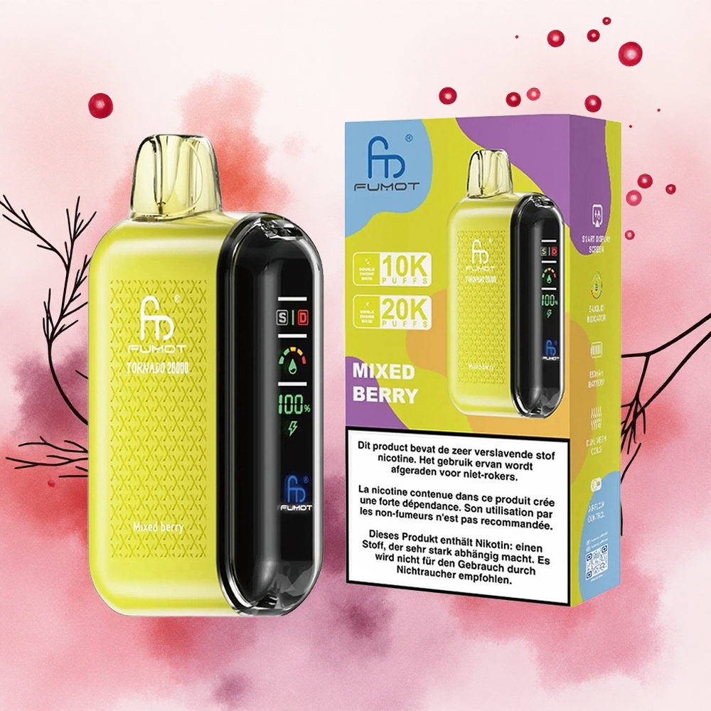 Fumot Tornado 20000 Puffs Mešano jagoda Serbia vapes Дуал Месх Цоил