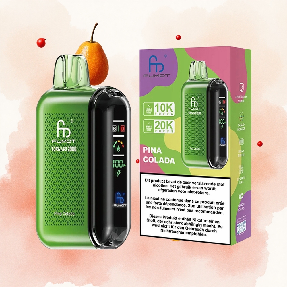 Fumot Tornado 20000 Puffs Pina Kolada Serbia vapes Дуал Месх Цоил