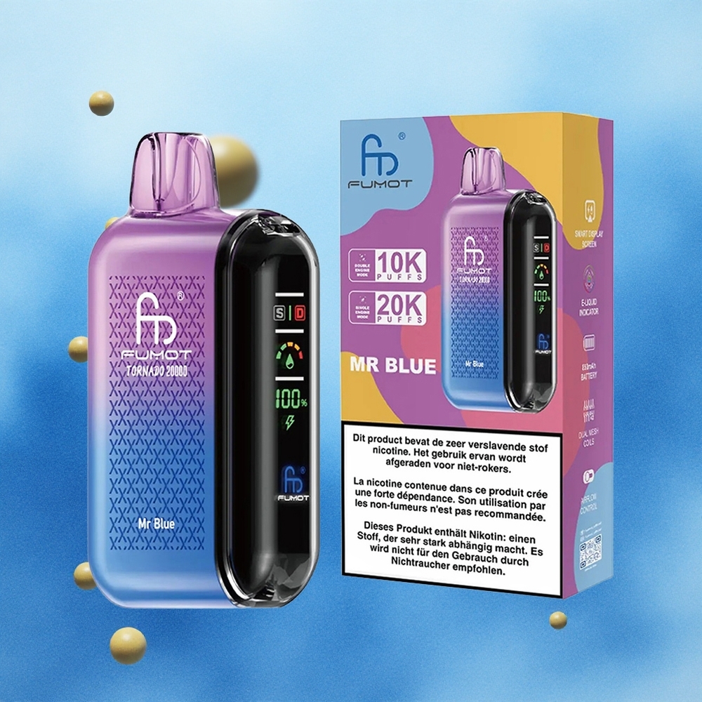 Fumot Tornado 20000 Puffs Дуал Месх Цоил Mr Plavi Serbia vapes 20мл Е-течност