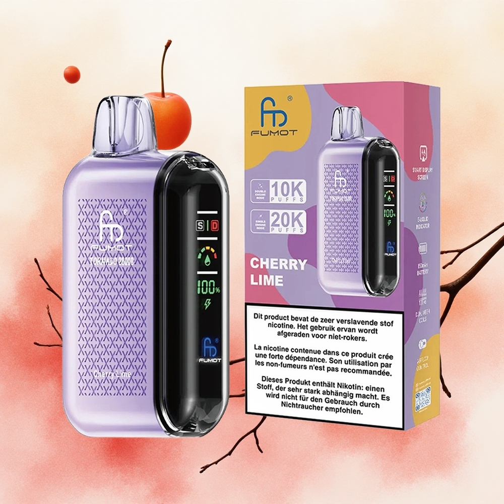 Fumot Tornado 20000 Puffs Дуал Месх Цоил Trešnja Limun Serbia vapes 20ml 850mAh