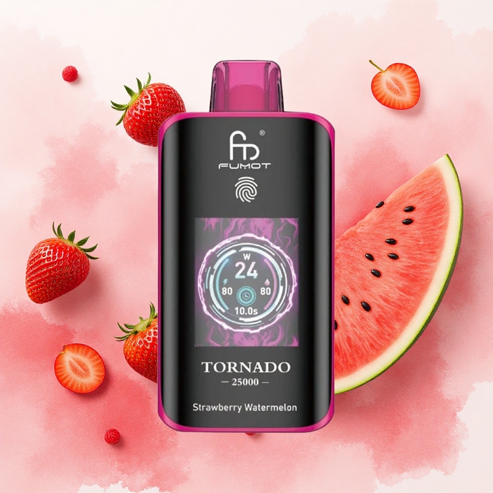 Fumot Tornado 25000 Puffs Jagoda Lubenica Serbia vapes HD Ekran 700mAh 20ml