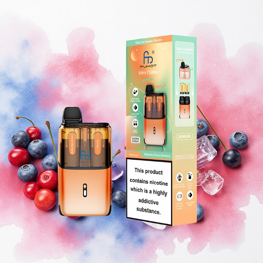 Fumot Ultra T32000 32000 Puffs Borova Trešnja Brusnica - Trešnja led Serbia vapes Тип-Ц пуњење 20mg