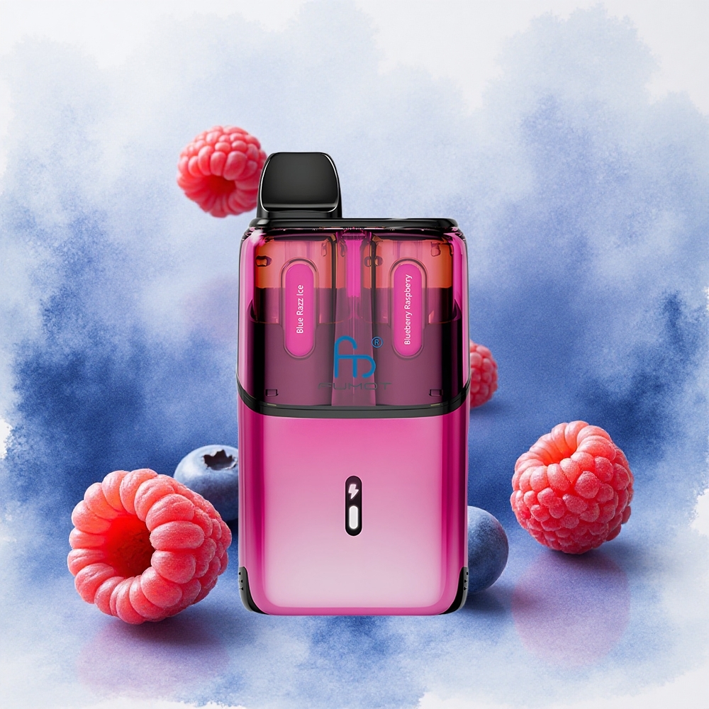 Fumot Ultra T32000 32000 Puffs Plava malina i jagoda led - Borovnica i malina Serbia vapes 800mAh 24ml Type-C 20mg Месх Цоил