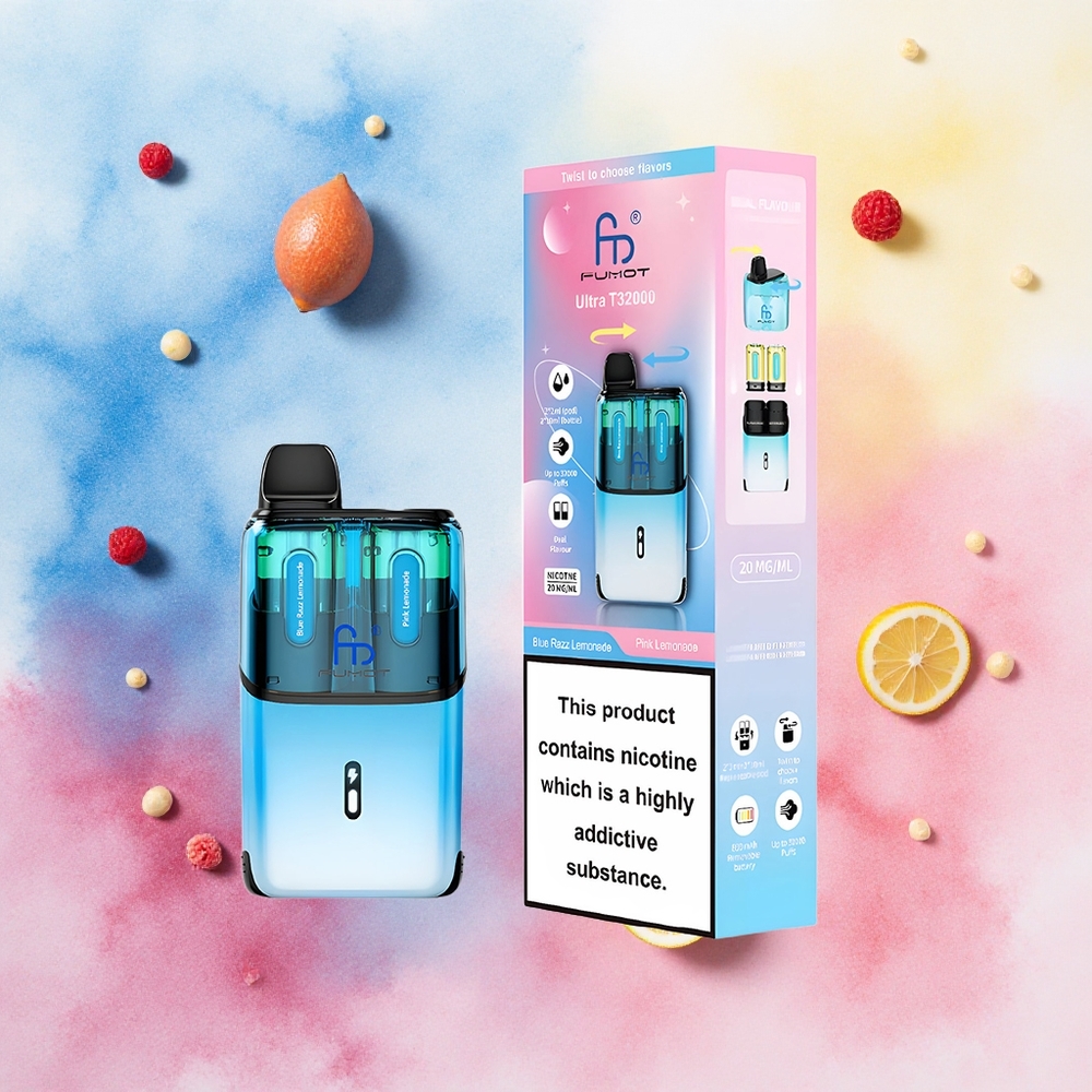 Fumot Ultra T32000 32000 Puffs Plava malina limunada - Rozi limunad Serbia vapes 800mAh Type-C 20mg Месх Цоил