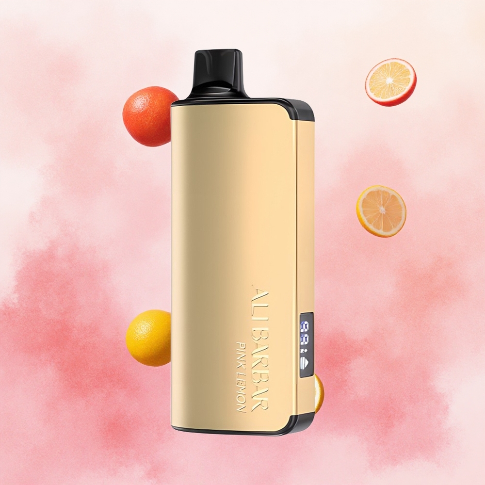 Alibarbar Ingot 9000 Puffs Roze Lemon Serbia vapes 22ml/2350mAh LED