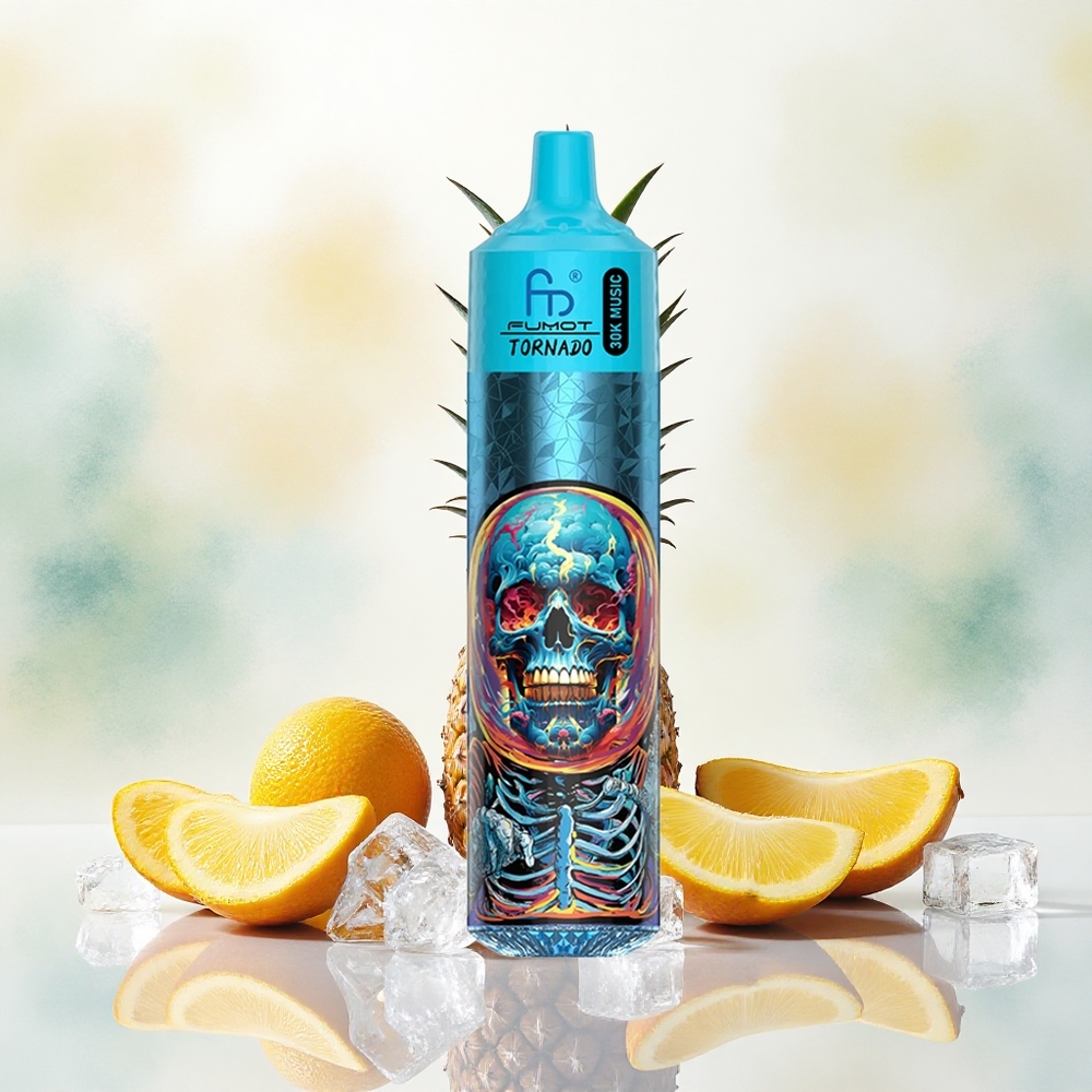 Fumot RandM Tornado 30000 Puffs Ananas Led Serbia vapes 30mL 2%,5% Никотин 600mAh
