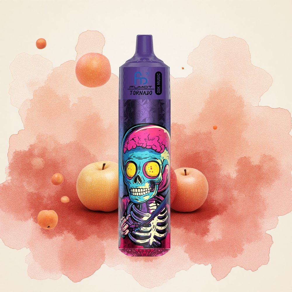 Fumot RandM Tornado 30000 Puffs Trojna Jabuka Serbia vapes 30mL 2%,5% Никотин 1.0 Ohm 600mAh LED