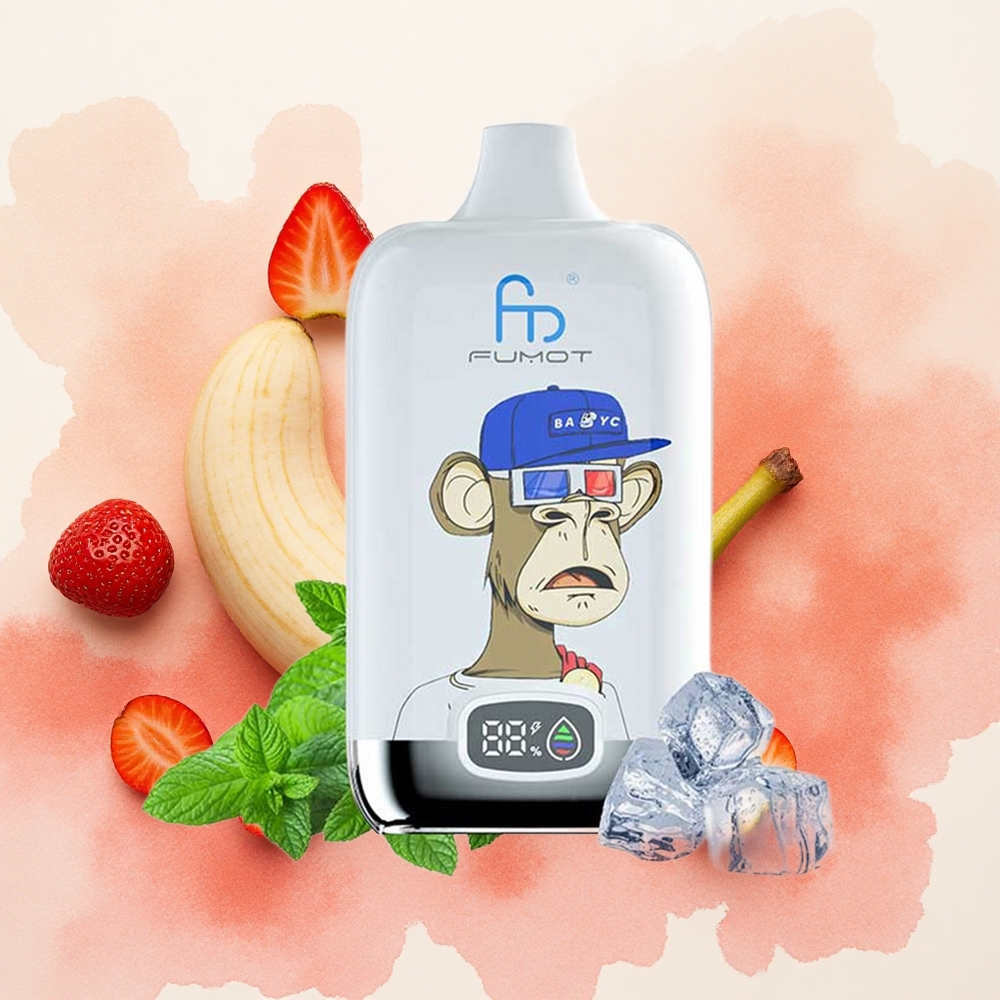 Fumot Tornado Digital Box 12000 Puffs Jagoda Banana Serbia vapes 20ml MTL
